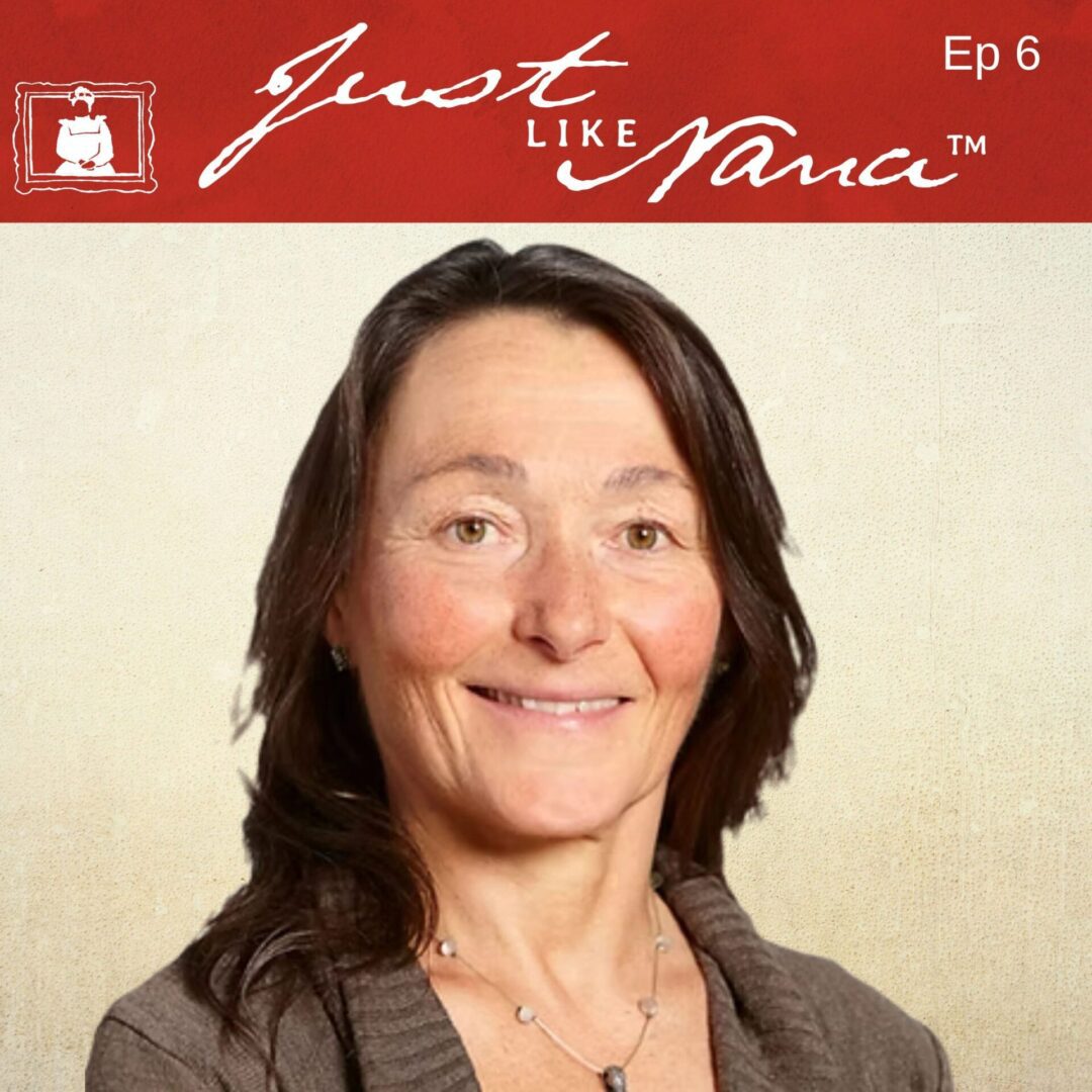 Smiling woman headshot on podcast cover